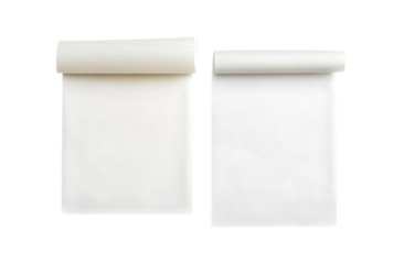 two sheet of paper or a4 paper fold isolated on white.