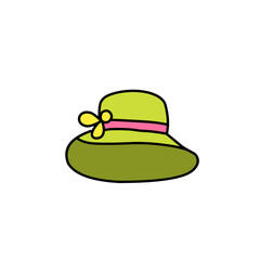 Victorian hat vector icon for women