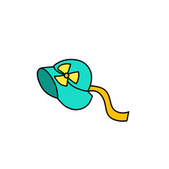 Victorian hat vector icon for women