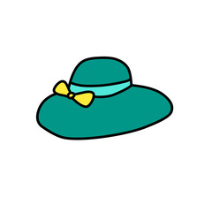 Victorian hat vector icon for women