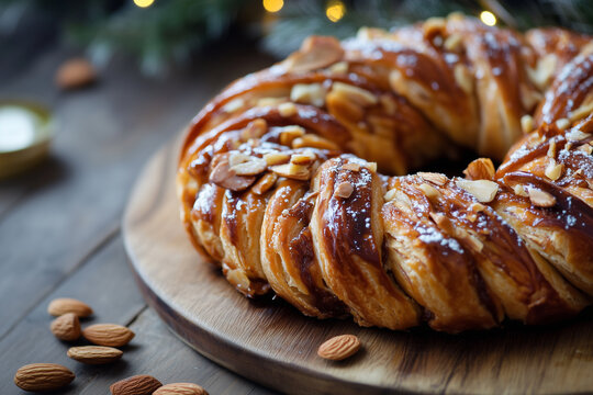 Almond and AppleKringle. Scandinavian classic kringle