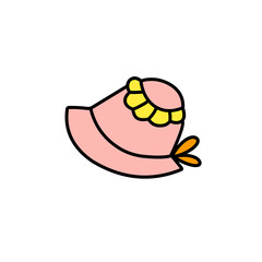 Victorian hat vector icon for women