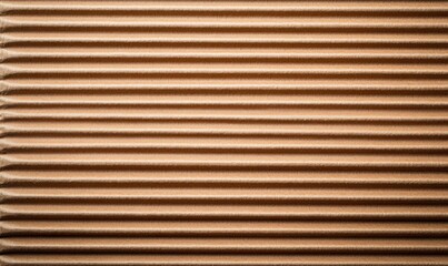 Detailed view of corrugated cardboard showing its texture and repeating parallel lines.