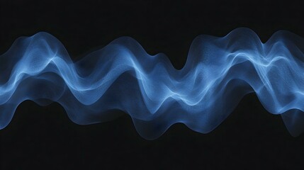 Fototapeta premium Abstract blue wave design on black background. Perfect for backgrounds, websites, presentations, and more.