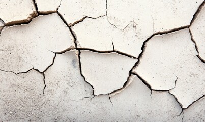 Fototapeta premium Cracked earth texture shows the stark reality of drought and the impact of climate change.