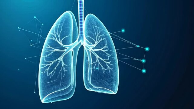 Illustration of Human Lungs Showcasing Respiratory System Design Generative AI