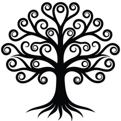 Obraz premium Tree of live icon on white background Adobe Illustrator Artwork