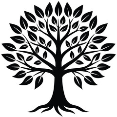 Obraz premium Tree of live icon on white background Adobe Illustrator Artwork