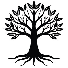 Tree of live icon on white background Adobe Illustrator Artwork