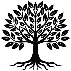 Obraz premium Tree of live icon on white background Adobe Illustrator Artwork