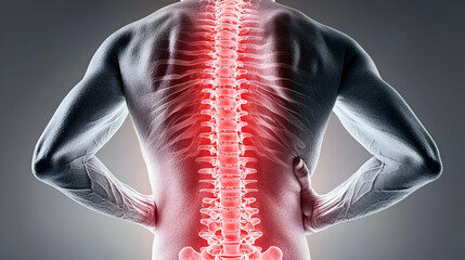 Painful Back Spine Illustration