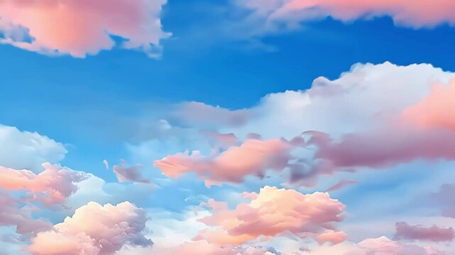 Dreamy pastel pink and blue cloudscape. Perfect for backgrounds, websites, and social media.