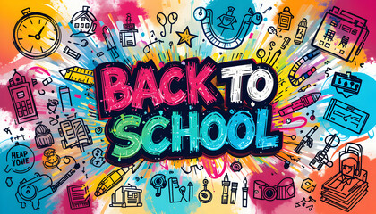 Back to School Colorful Background Image