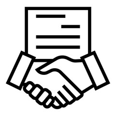 business contract document  icon
