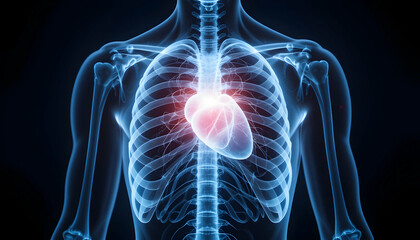 Human Heart Anatomy 3D Medical Illustration