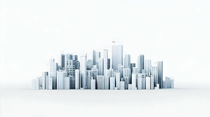 Obraz premium Modern Cityscape Illustration In White Background