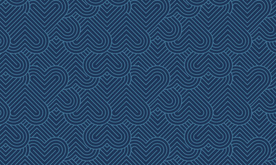 Modern and minimalist heart pattern background with heart lines. Printable vector container background for Valentine's Day.
