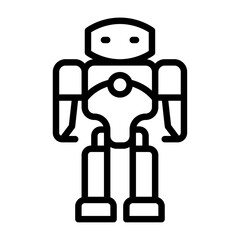Robot Worker outline icon. Robot Worker black line illustration.