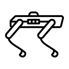Robot Dog outline icon. Robot Dog black line illustration.