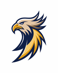 Obraz premium An elegant Eagle in flight, logo, icon symbol Vector illustration .