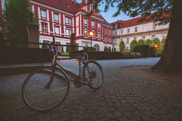 Fototapeta premium Ossolineum in the evening. Wroclaw, Poland.