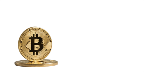 Minimalistic Bitcoin Growth Illustration: Cryptocurrency Market Uptrend with Rising Candlestick Chart and Arrow