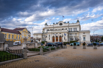 Naklejka premium The National Assembly of Bulgaria in Sofia – Symbol of Political Power and Heritage
