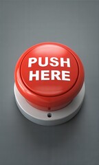 3D rendering of an emergency alarm button, symbolizing urgency and safety. (3d-icon)