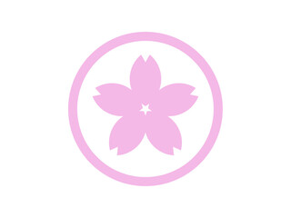桜の花円型アイコン