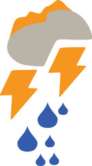 cloudy cloud vector rain and lightning