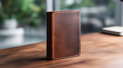 Handmade brown leather phone case.  Detailed craftsmanship and durable construction