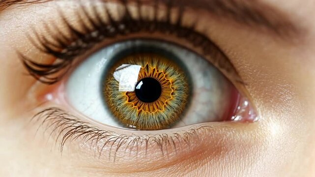 Detailed  Natural Female Eye on White Generative AI
