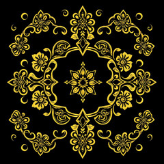 Fototapeta premium Oriental pattern. Oil painting. Pattern for printing on wall decorations, covers, leaflets, business cards