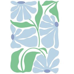 cute abstract floral colorful illustration