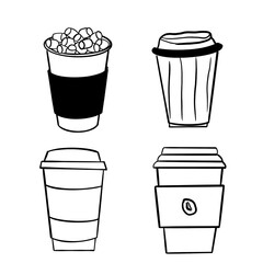 food illustration with coffee elements