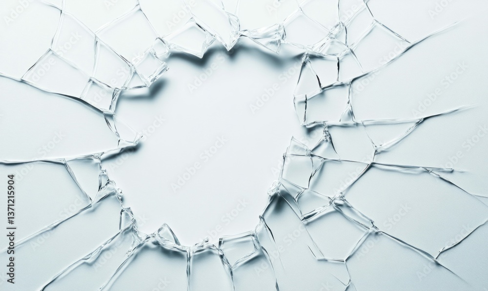 Poster intricate patterns of shattered glass create a visually striking texture with a blank space in the m