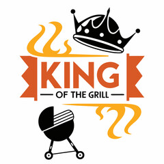 King of the Grill: BBQ Grill Master Crown, Father's Day Design