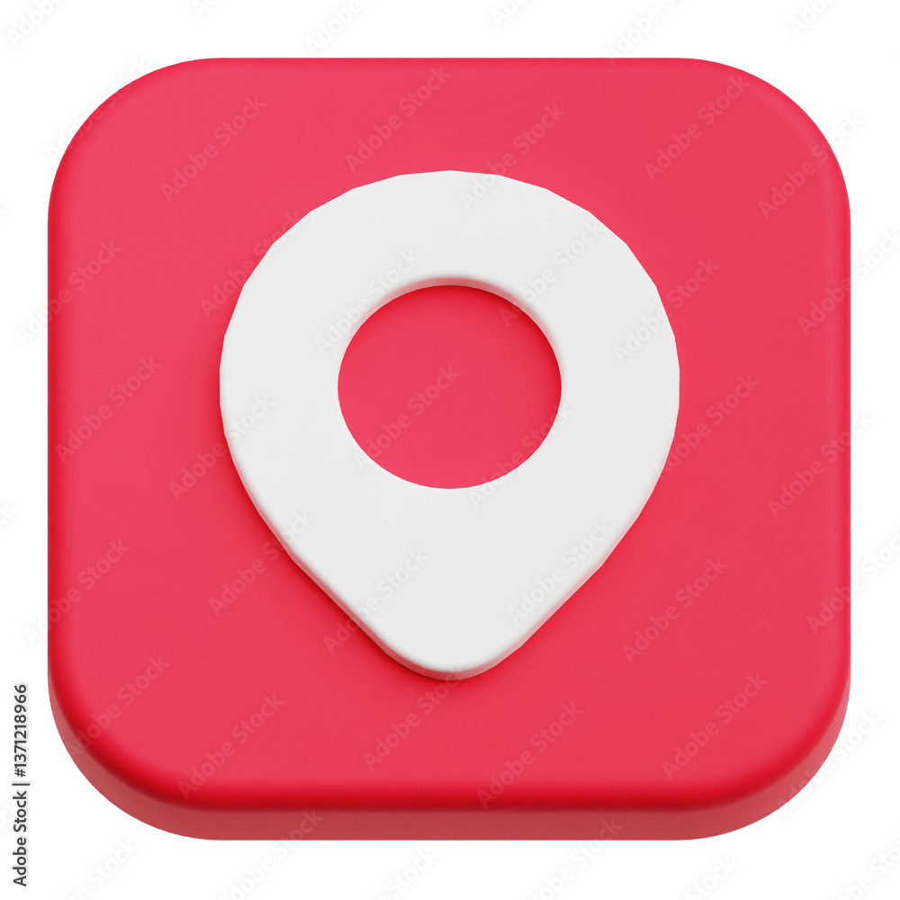 Poster app user interface 3d icon isolated on the transparent background
