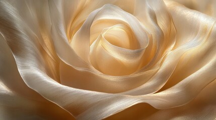 Obraz premium Cream Rose Fabric Texture Close-up, Elegant Background