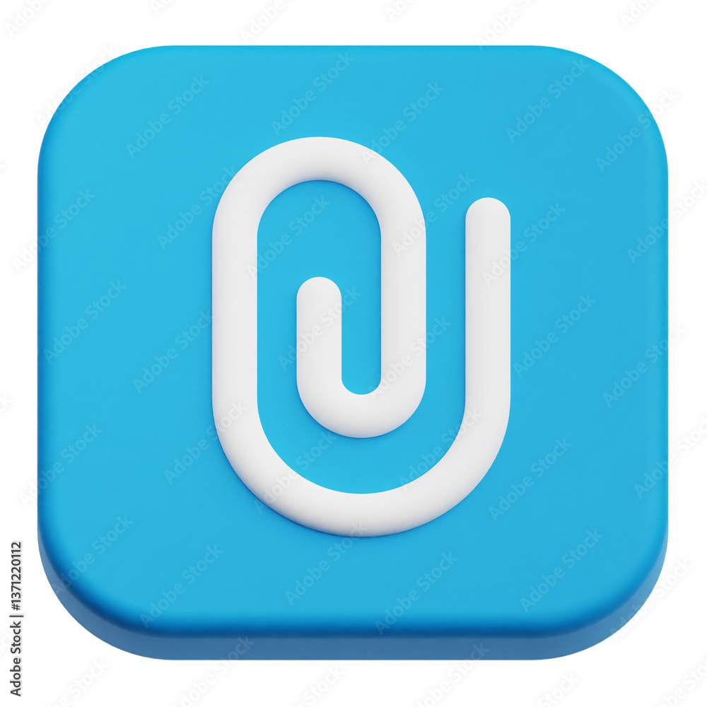 Poster app user interface 3d icon isolated on the transparent background