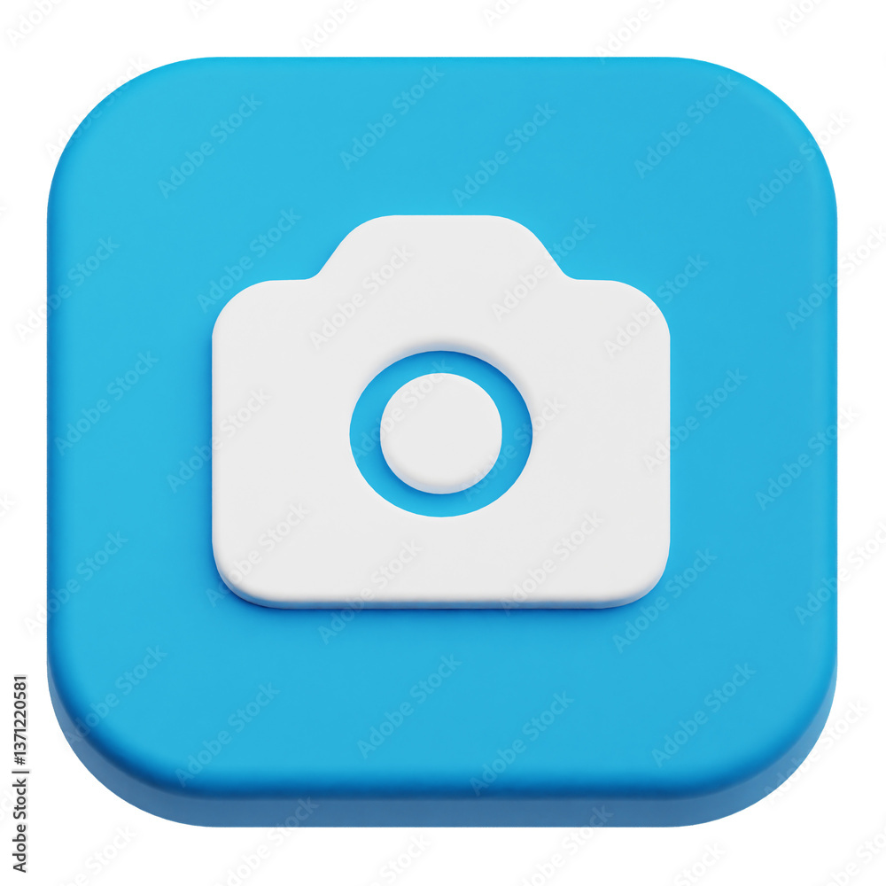 Poster app user interface 3d icon isolated on the transparent background