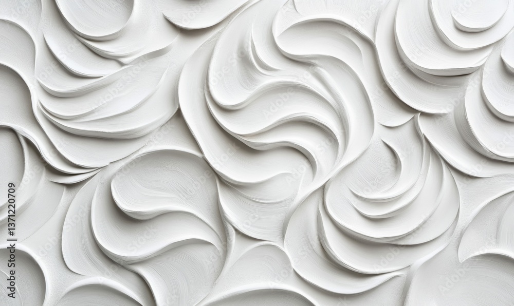 Poster serene white swirls create an elegant abstract background texture, adding minimalist visual interest