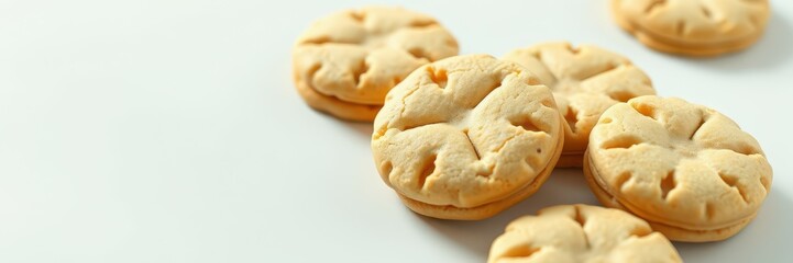 Delicious homemade cookies arranged artistically on a white surface ready to be enjoyed at a gathering or event