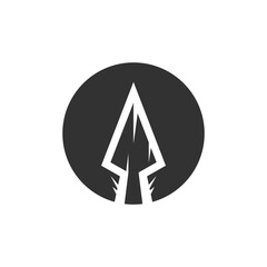 Vintage Retro Rustic Native Arrowhead Spear for Arrow Hunting Hipster Logo Design