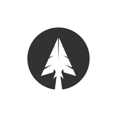 Fototapeta premium Vintage Retro Rustic Native Arrowhead Spear for Arrow Hunting Hipster Logo Design