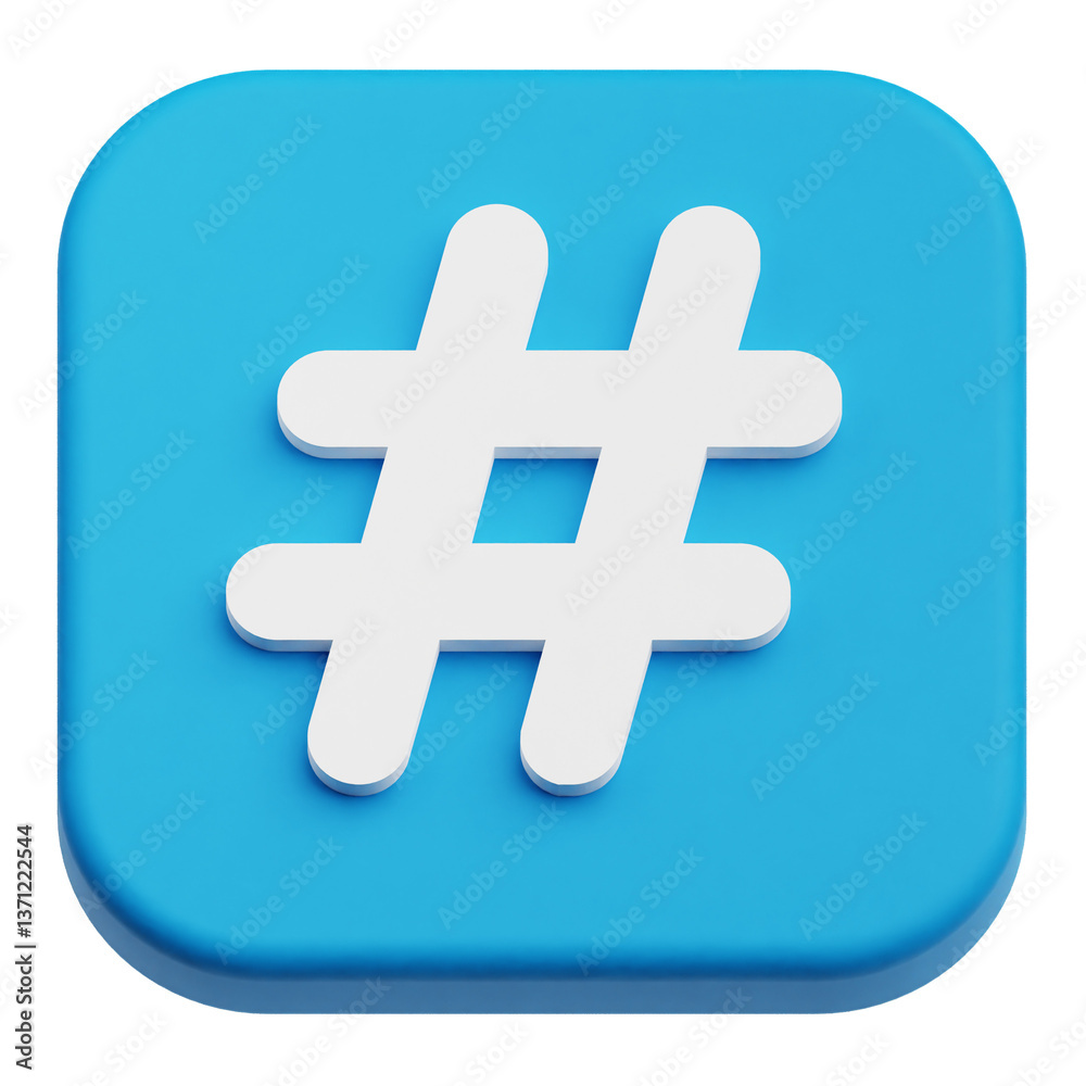 Poster app user interface 3d icon isolated on the transparent background