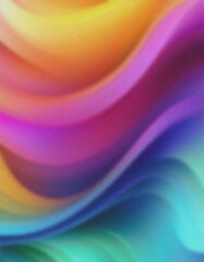 Obraz premium Colorful gradient background forming soft waves with grainy texture