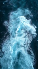 Crystal clear ocean waves viewed from above photo