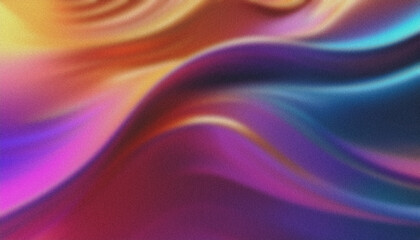 Obraz premium Colorful gradient background forming soft waves with grain texture