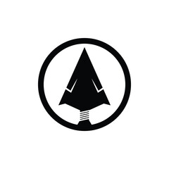 Fototapeta premium Vintage Retro Rustic Native Arrowhead Spear for Arrow Hunting Hipster Logo Design